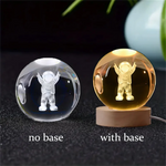 Bola de cristal 3D del sistema solar con luz LED – Saturno, galaxia y más