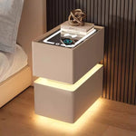 Mesa de noche inteligente nórdica de 25 cm con sensor y carga inalámbrica