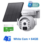 SHIWOJIA 5MP 3K – cámara solar 4G/WiFi PTZ con visión nocturna y detección PIR