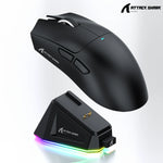 ATTACK SHARK X11 – mouse gamer inalámbrico 22K DPI con base de carga RGB