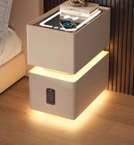 Mesa de noche inteligente nórdica de 25 cm con sensor y carga inalámbrica