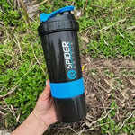 Shaker deportivo 3 en 1 para proteína – 550 ml con compartimentos