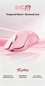 SCYROX V6s/V8s – mouse gamer inalámbrico ultraligero Dual 8K tri-modo