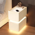 Mesa de noche inteligente nórdica de 25 cm con sensor y carga inalámbrica