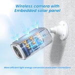 ANRAN 3MP – kit de cámaras solares WiFi para exterior con visión nocturna a color
