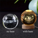 Bola de cristal 3D del sistema solar con luz LED – Saturno, galaxia y más