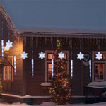 USB LED Snowflake & Icicle Curtain Lights