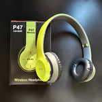 P47 – audífonos Bluetooth 5.0 inalámbricos plegables para música y gaming casual