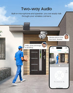 SHIWOJIA 5MP 3K – cámara solar 4G/WiFi PTZ con visión nocturna y detección PIR