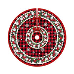 Falda roja de terciopelo de 36 pulgadas – bordado dorado