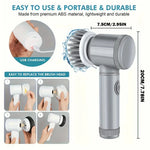 Cepillo giratorio eléctrico 5 en 1 – recargable para baño, cocina y azulejos
