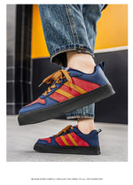 Tenis casuales tipo skate para hombre – corte bajo y suela antideslizante
