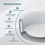 Jacuzzi inflable cuadrado para 2–3 personas con 110 AirJets y bomba calefactora