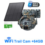 SHIWOJIA 5MP 3K – cámara solar 4G/WiFi PTZ con visión nocturna y detección PIR