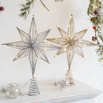 Estrella LED decorativa para árbol de Navidad – dorado y plateado