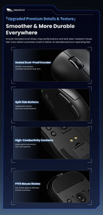 SMAILWOLF M9 – Wireless Tri-Mode PAW3311 Gaming Mouse with Magnetic Charging