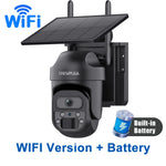 SHIWOJIA 5MP 3K – cámara solar PTZ 4G/WiFi con visión nocturna y detección humana