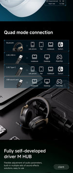 MCHOSE V9 Pro 2 – audífonos gamer inalámbricos THX con drivers de 53 mm