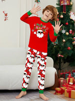 Pijamas familiares navideños con Santa – manga larga