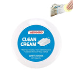 Crema limpiadora para zapatos blancos con esponja – sin enjuague