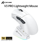 ATTACK SHARK V3 Pro – mouse gamer inalámbrico 25K DPI con base magnética