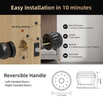 Viladepot – cerradura inteligente interior con huella, contraseña, app y energía Type-C