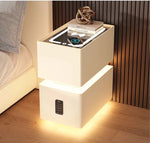 Mesa de noche inteligente nórdica de 25 cm con sensor y carga inalámbrica