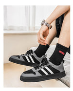 Tenis casuales tipo skate para hombre – corte bajo y suela antideslizante