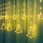 Cortina de luces navideñas LED con control remoto – 8 modos