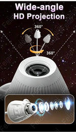 Proyector USB de galaxia y planetas – luz ambiental para habitación y auto