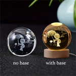 Bola de cristal 3D del sistema solar con luz LED – Saturno, galaxia y más