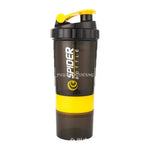 Shaker deportivo 3 en 1 para proteína – 550 ml con compartimentos