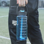 Motivational Sports Water Bottle with Straw – 1.1 L to 3 L