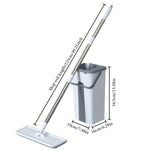 360° Flat Mop with Separate Wash & Wring Bucket
