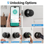 YFK 5 en 1 – pomo inteligente Tuya con huella, contraseña, tarjeta, llave y app