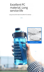 Motivational Sports Water Bottle with Straw – 1.1 L to 3 L