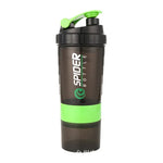Shaker deportivo 3 en 1 para proteína – 550 ml con compartimentos