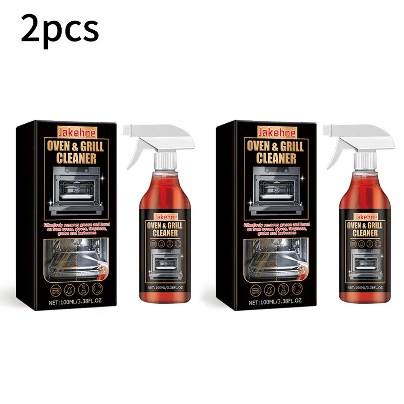 Oven Grill Cleaner Spray 100ml Heavy Duty Degreaser Fast Acting Foam Cleaner For Grill Rack Oven Surface Kitchen Stubborn Stains