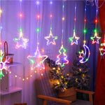 Cortina de luces navideñas LED con control remoto – 8 modos
