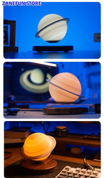 Lámpara planetaria levitante con control táctil – Saturno, Luna, galaxia y globo