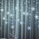 Cortina navideña LED de copos de nieve 4 m – 96 LED