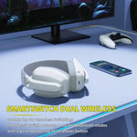 BINNUNE BW06 – audífonos gamer inalámbricos 2.4 GHz + Bluetooth con micrófono