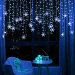 Cortina navideña LED de copos de nieve 4 m – 96 LED