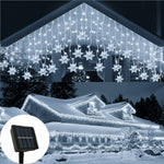 Solar LED Snowflake Curtain Lights – 3.5 m / 7 m