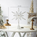 Estrella LED decorativa para árbol de Navidad – dorado y plateado
