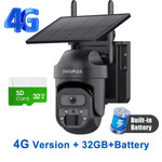 SHIWOJIA 5MP 3K – cámara solar PTZ 4G/WiFi con visión nocturna y detección humana