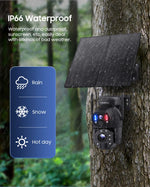 SHIWOJIA 8MP – cámara solar 4G/WiFi PTZ 360°, zoom 36X y batería 20,000 mAh