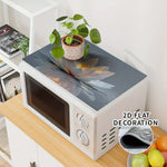 Protector decorativo para estufa – loto blanco resistente al calor