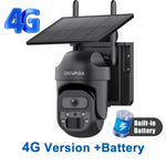SHIWOJIA 5MP 3K – cámara solar PTZ 4G/WiFi con visión nocturna y detección humana