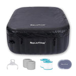 Jacuzzi inflable cuadrado para 2–3 personas con 110 AirJets y bomba calefactora